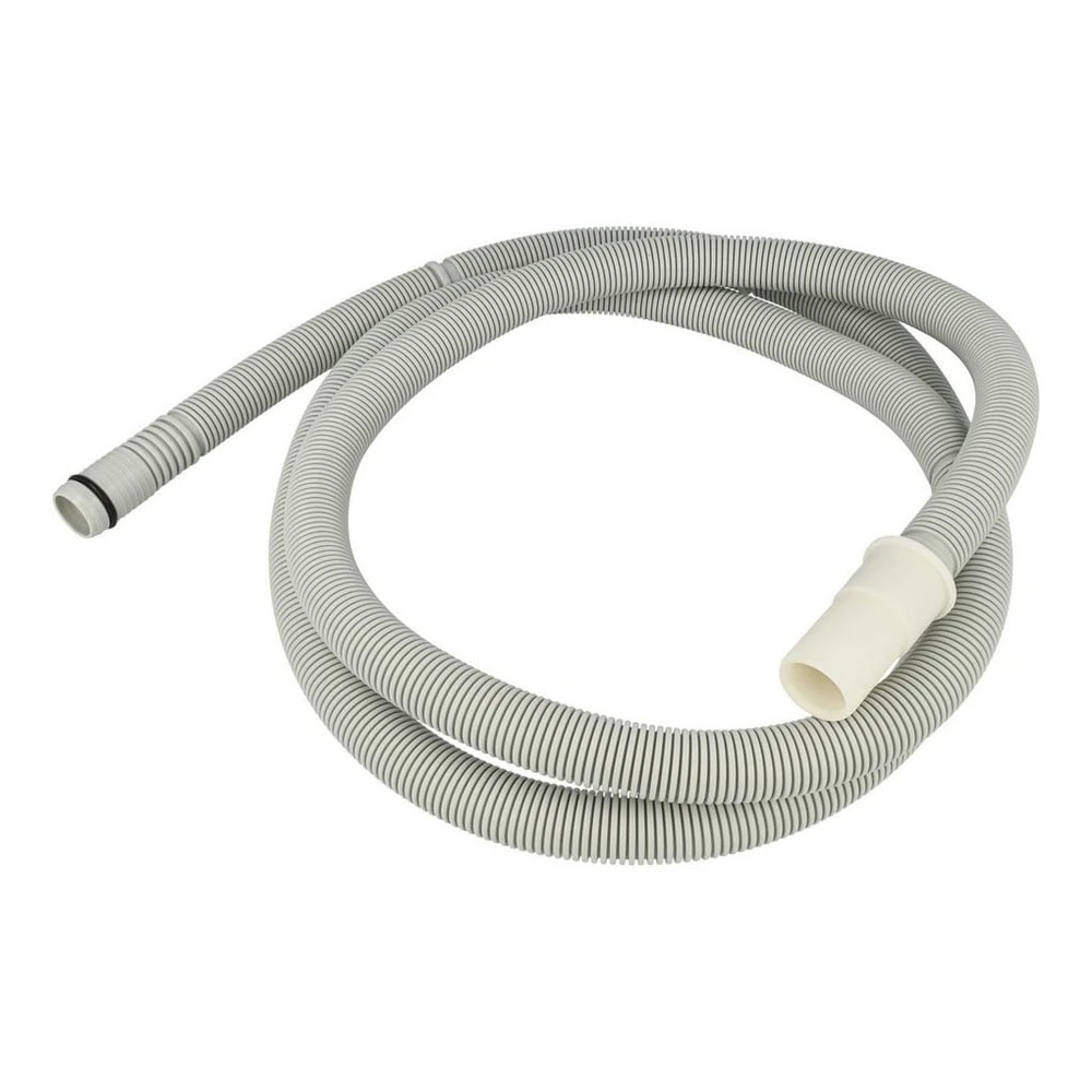 vhbw Ablaufschlauch 2,3m für Spül- und Waschmaschinen, PVC, grau