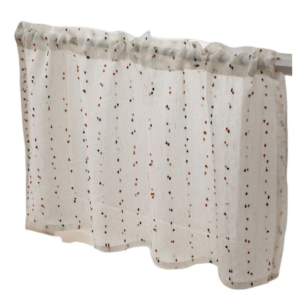 Agger Bistrogardinen mit Punkten, halbtransparent, Polyester