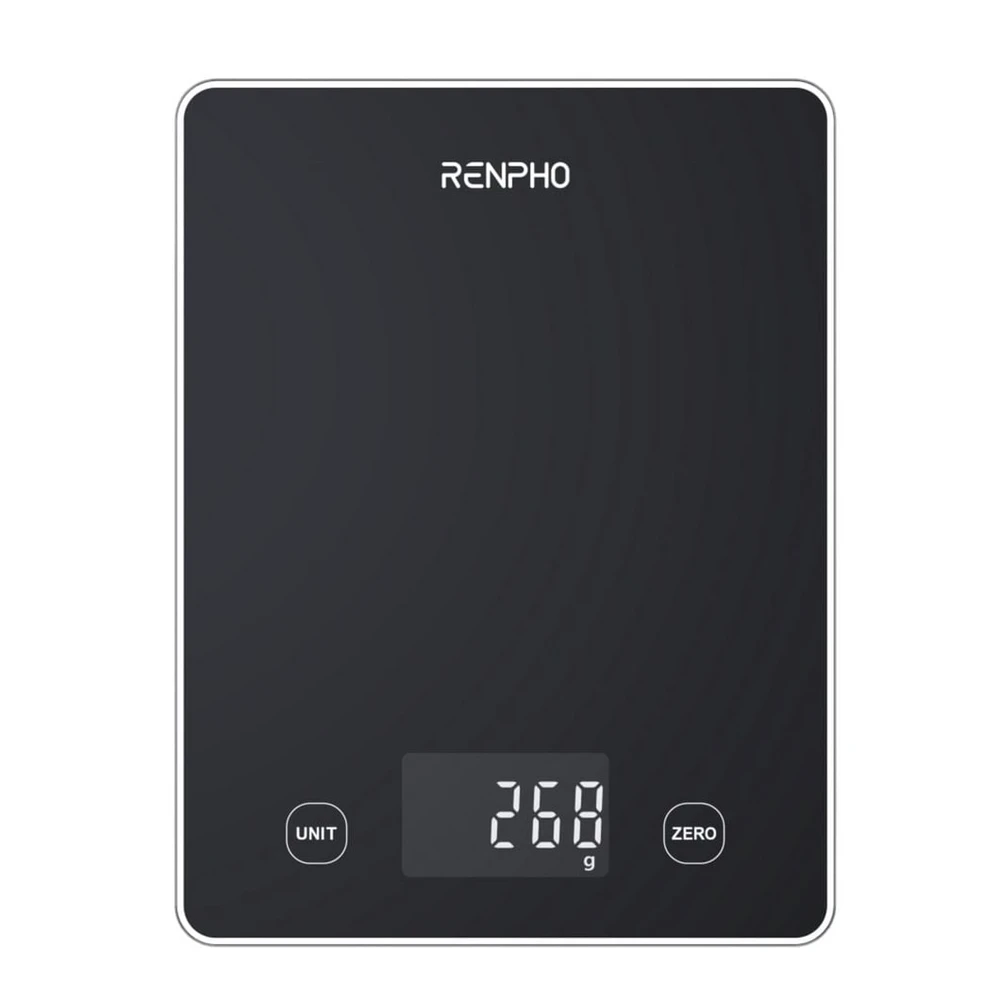 RENPHO PEU-R-T001-BK Ernährungswaage, max. Tragkraft 10 kg, Nährwertanalyse
