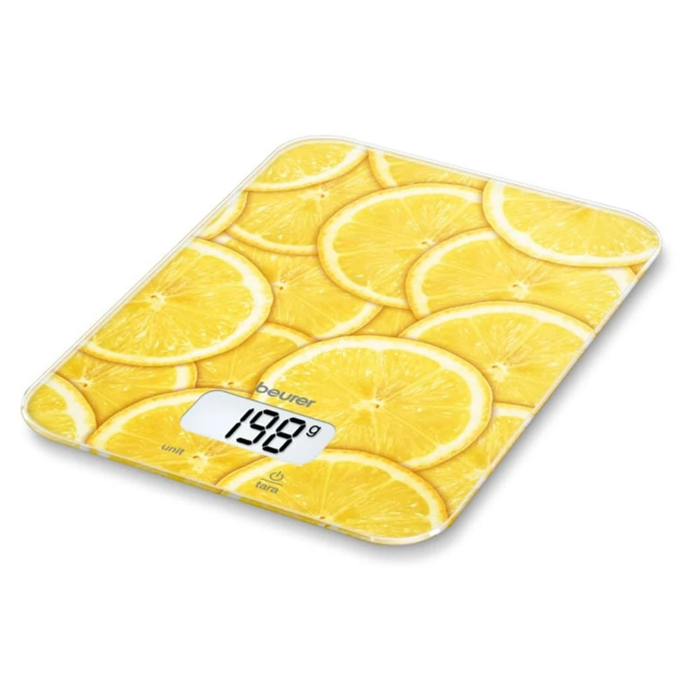 BEURER 704.07 KS 19 LEMON Küchenwaage, 5 kg, LCD-Display, Tara-Funktion