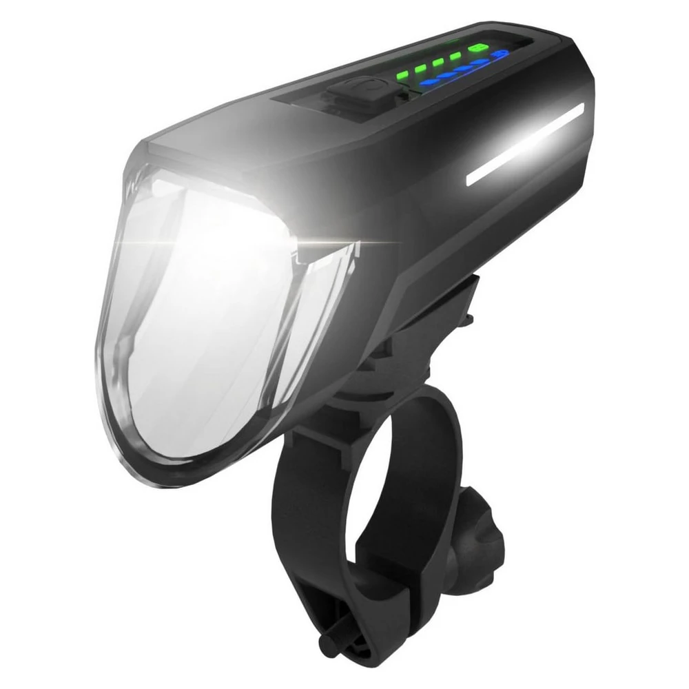 FISCHER Fahrrad -Frontlicht LED-Akku, 110 Lux, USB-C, Schwarz