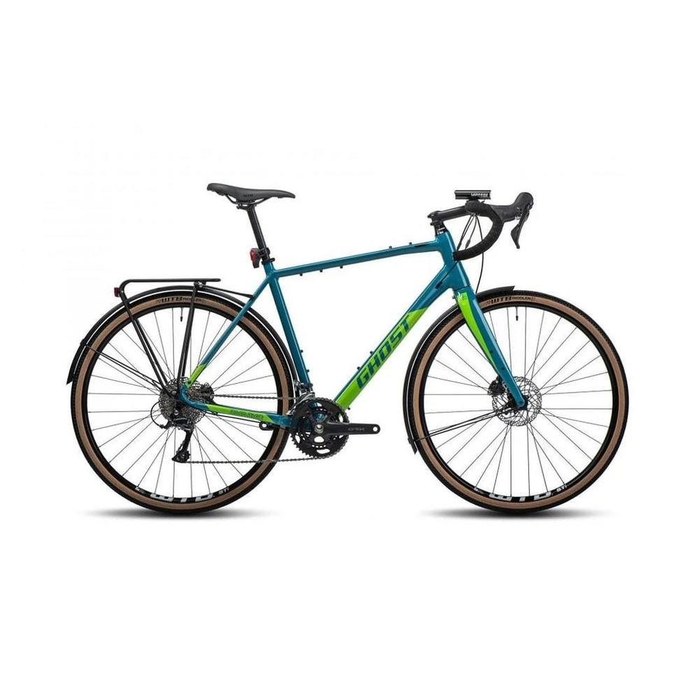 GHOST Road Rage EQ AL, blau-grün/lime-grün glossy, Größe XL