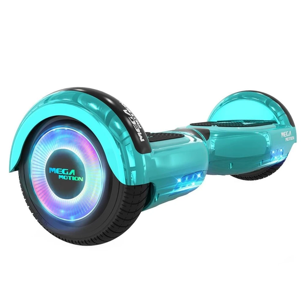 MEGA MOTION A03 Hoverboard, 6.5 Zoll, Bluetooth, LED-Licht, 2 Motoren, grün