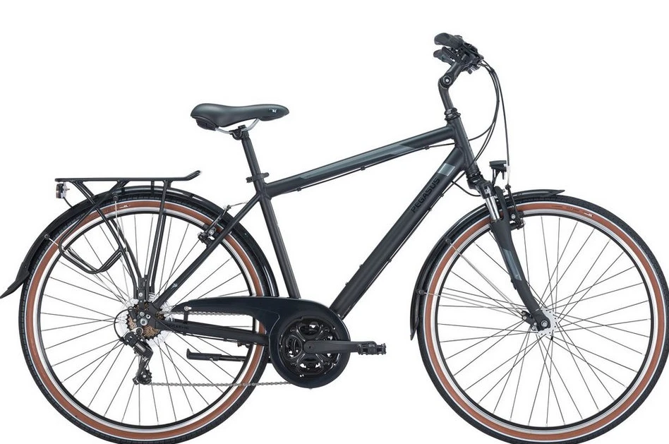 Pegasus Trekkingrad Piazza 21 Herren, 21 Gang SHIMANO, Schwarz 2026