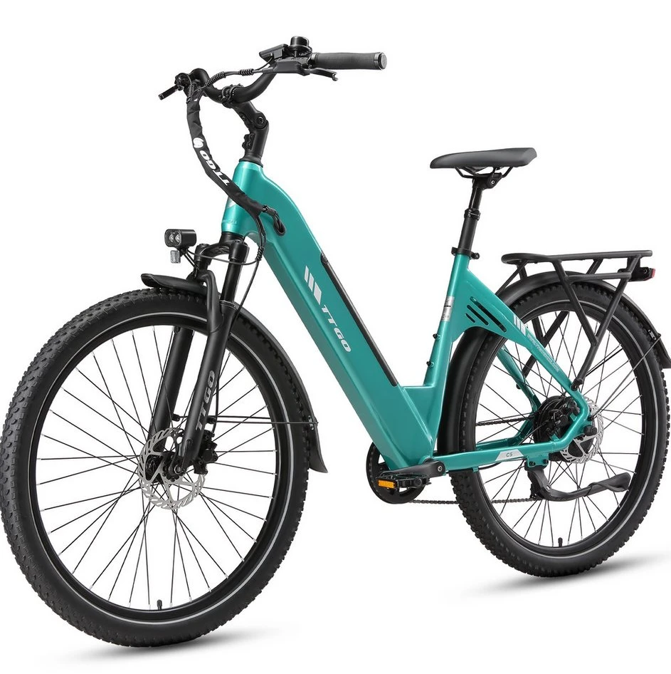 TTGO E-Bike Cityrad 28 Zoll, 110km, Federsattelstütze, 7-Gang Shimano