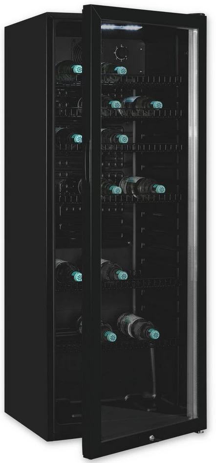 Exquisit GKS240-GT-160C Getränkekühlschrank, 118 L, 140 cm, schwarz