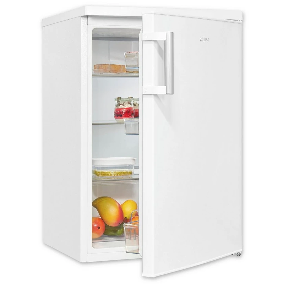 Exquisit KS516-V-H-010E Vollraumkühlschrank, 133 l, weiß, LED, 40 dB