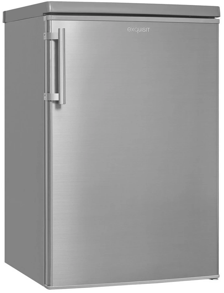 Exquisit KS16-V-H-040E inoxlook Kühlschrank, 127 L, 85,5 cm, LED