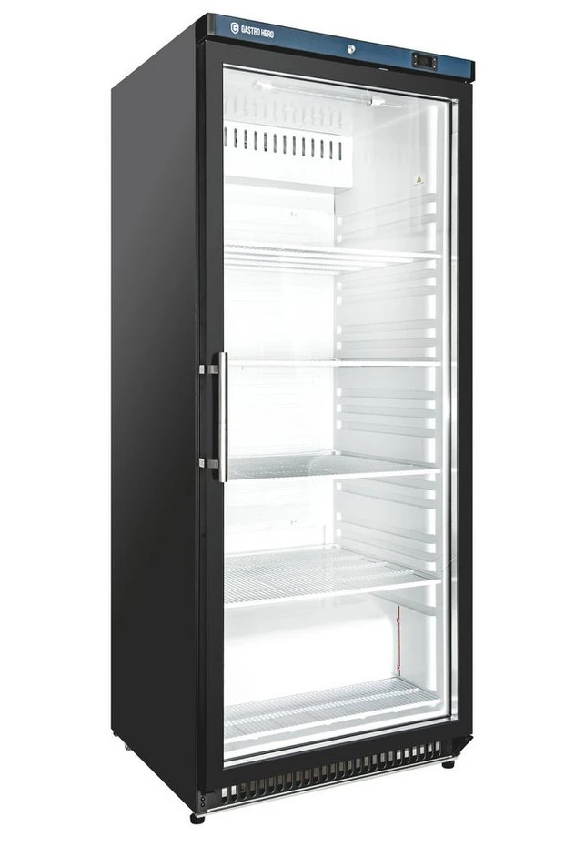 img-1787870186631-145181.webp GastroHero LKSE600BG Lagerkühlschrank, 562 l, Glastür, Schwarz, LED, 160 W – Bild 1