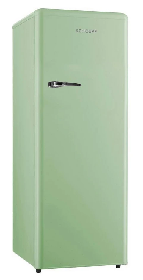 SCHOEPF RKS245SGD Vollraumkühlschrank, 238 l, Retro-Design, Grün, 145,6 cm