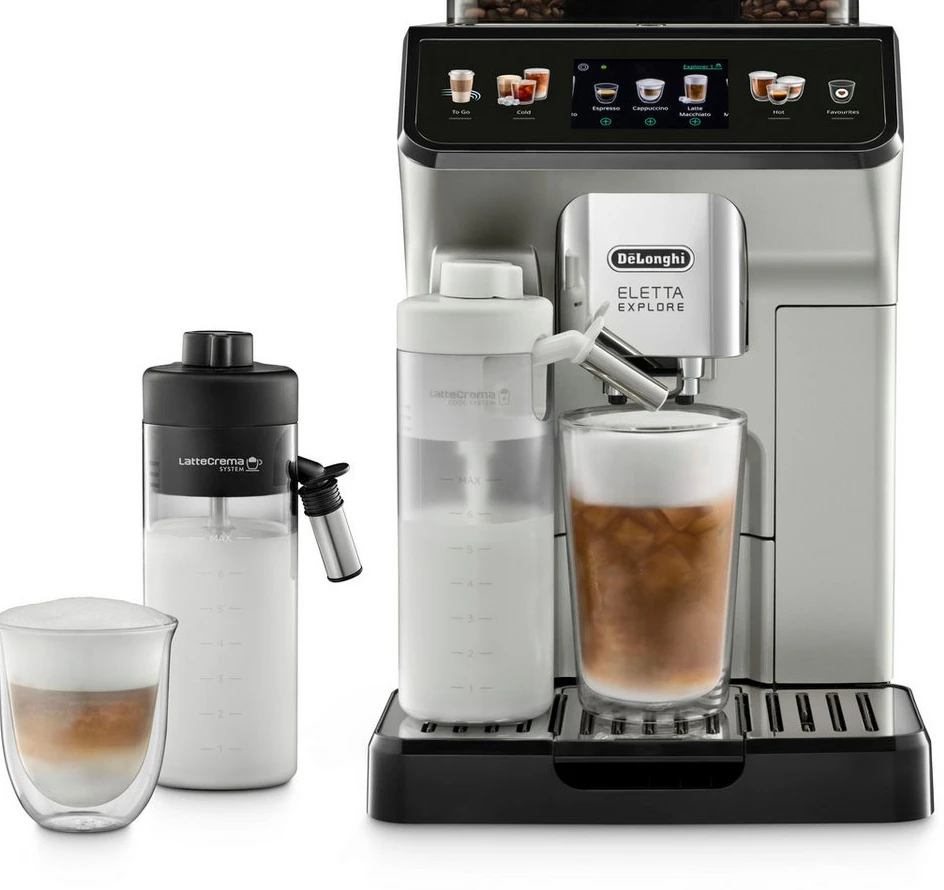 De'Longhi Eletta Explore ECAM450.55.S Kaffeevollautomat, 40 Rezepte, 1450 W