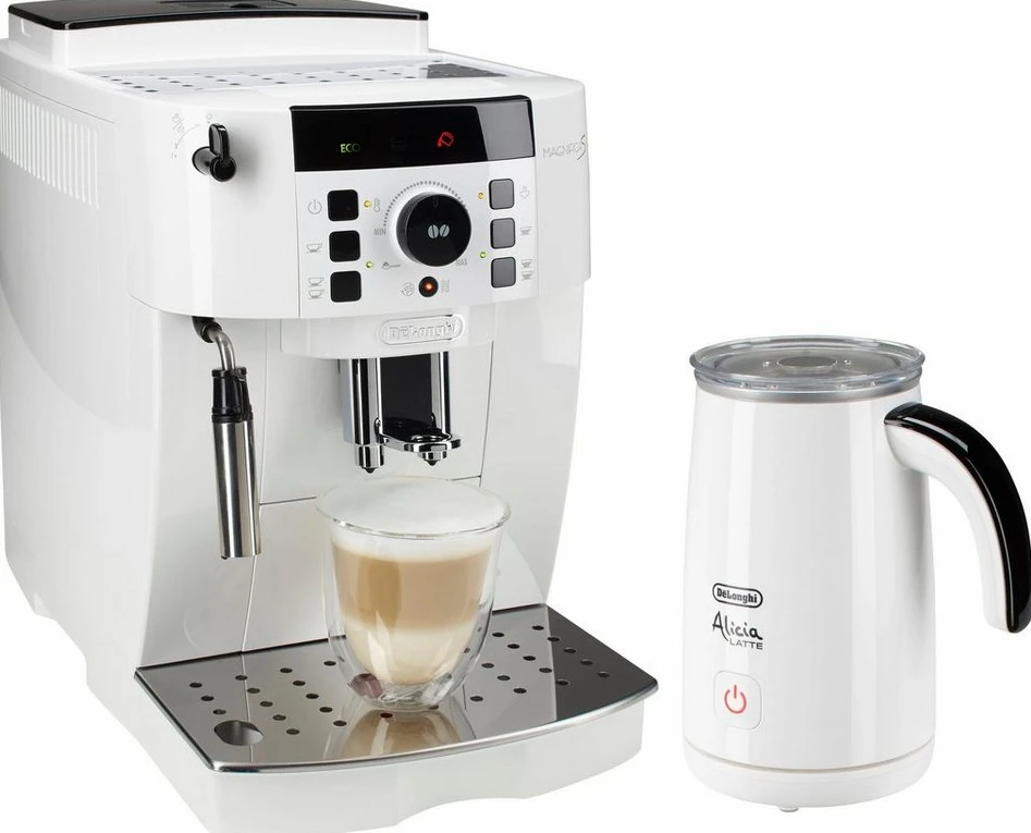 De'Longhi Magnifica S ECAM21.118.W Kaffeevollautomat, weiß, 1450 W, 15 bar