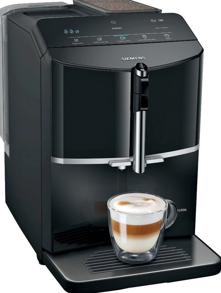 Siemens EQ300 TF301E19 Kaffeevollautomat, 1,4 l, 1300 W, Keramikmahlwerk