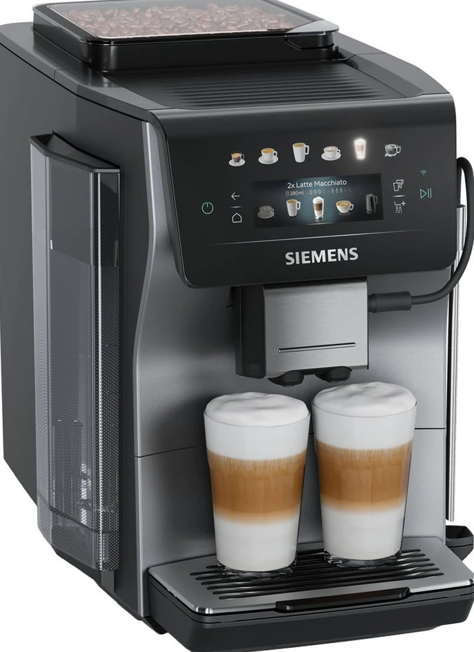 img-1788598107509-456899.webp SIEMENS EQ600 TP603E07 Kaffeevollautomat, 1500 W, 15 bar, Keramikmahlwerk, Silber – Bild 1