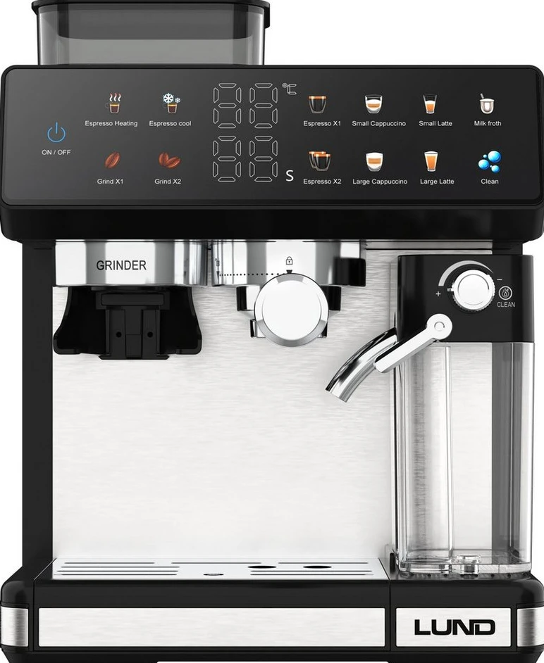 Lund Kaffeevollautomat 68501, 1350 W, 20 Bar, 2,6 l, Milchaufschäumer