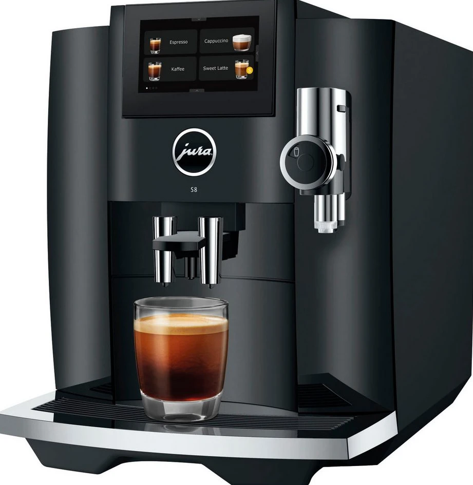 JURA S8 (EB) 15482 Kaffeevollautomat, Piano Black, 1450 W, 27 Spezialitäten