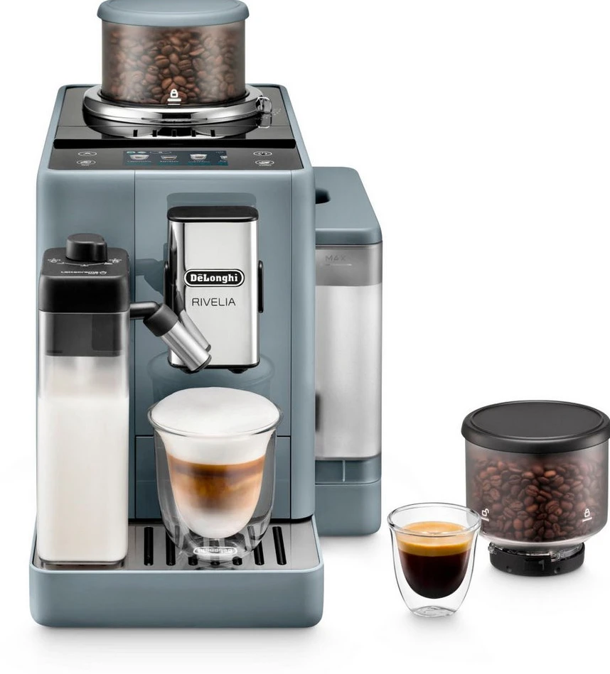 De'Longhi Rivelia EXAM440.55.G Kaffeevollautomat, 16 Rezepte, 1450 W, grau