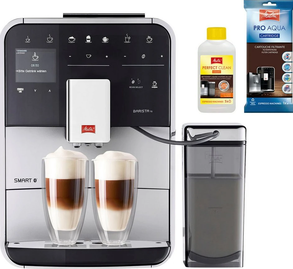 Melitta Barista TS Smart F850-101, silber, 1450 W, 21 Rezepte, 2 Bohnenkammern