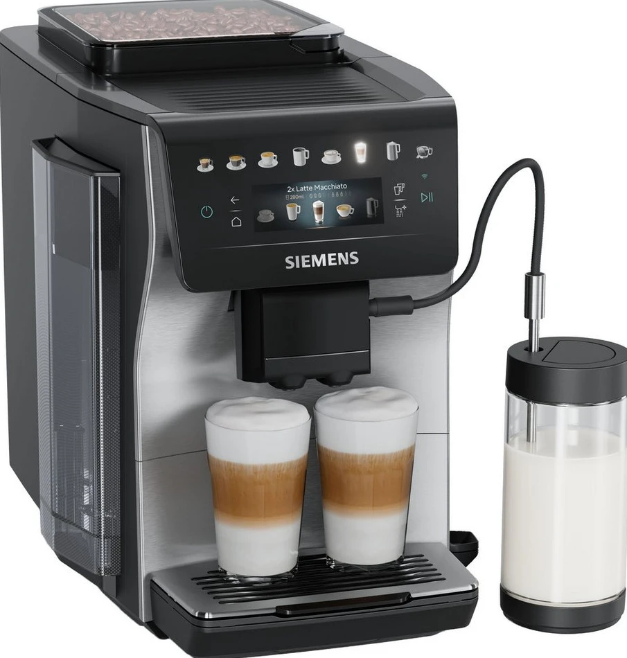 SIEMENS EQ600 TP605EM3 Kaffeevollautomat, 1500 W, 15 bar, Edelstahl
