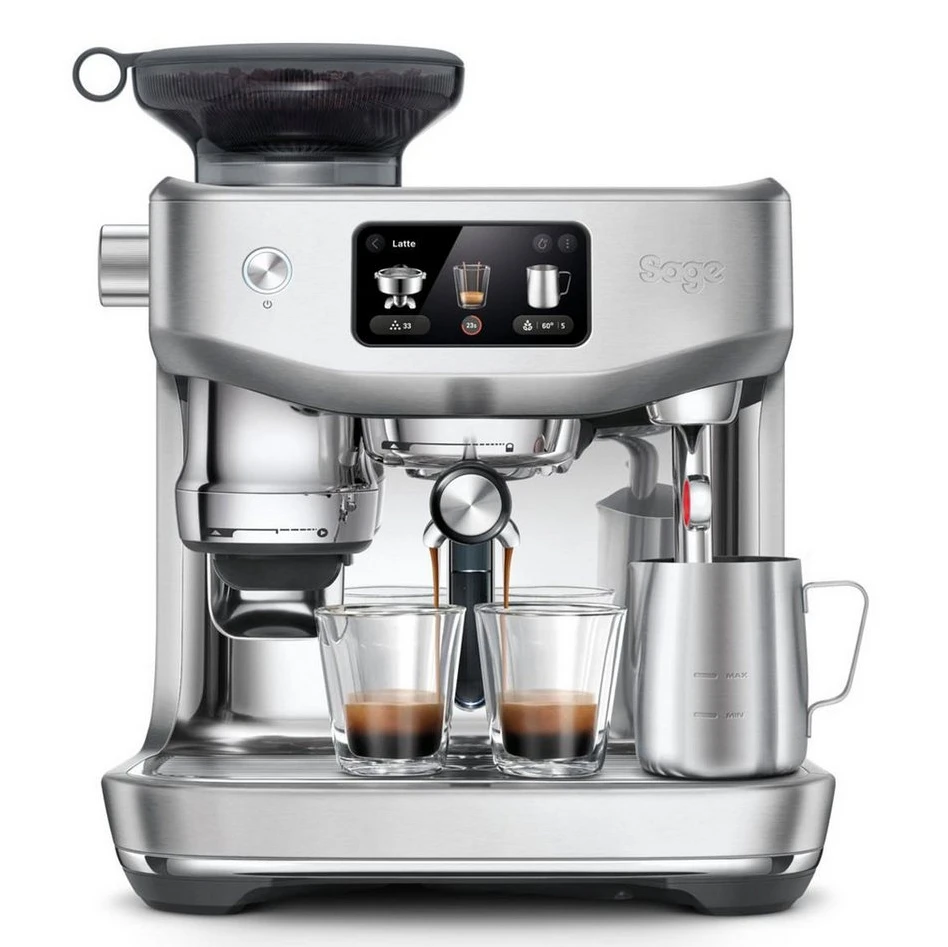 Sage SES985BSS Oracle Jet Siebträger-Espressomaschine, Edelstahl, 340-g-Bohnenbehälter