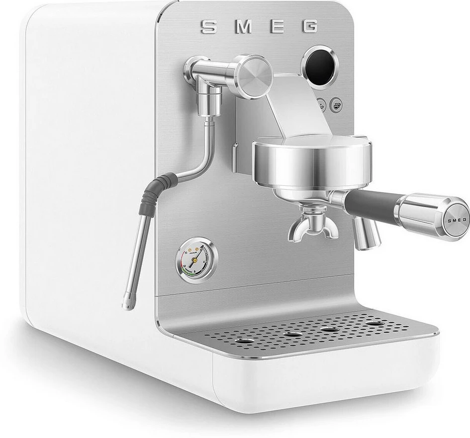 Smeg EMC02EGMEU Mini Pro Espressomaschine, 1650 W, 1,7 l, weiß-matt